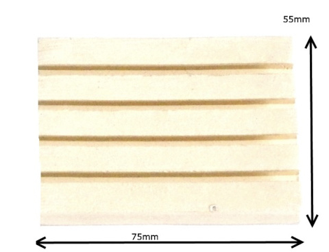 Kształtka ceramiczna 75x55x16mm - wkład do patelni